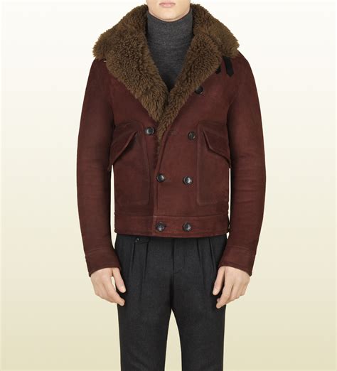 gucci man jacket|gucci shearling jacket for men.